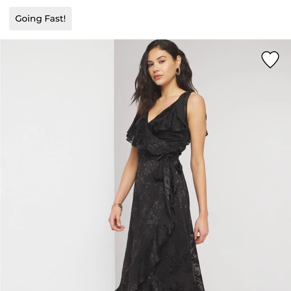 Elegant Black Ruffle Dress 4 P